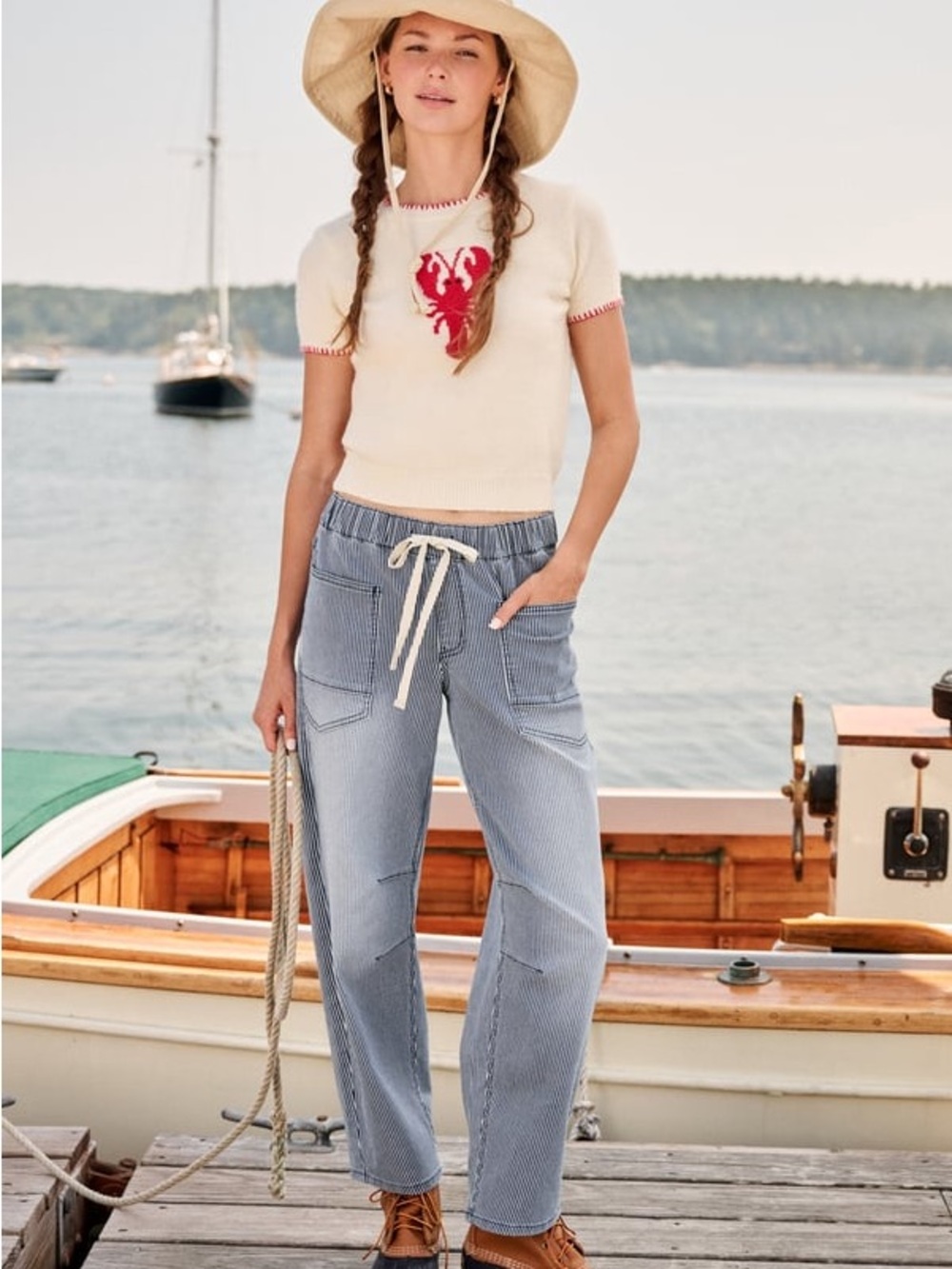 Altar’d State Striped Barrel Pull On Pant